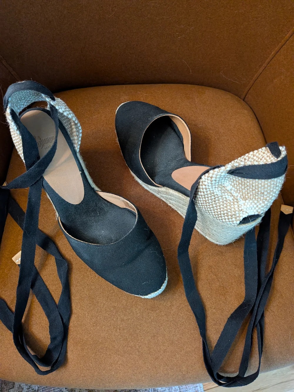 Castaner Carina Black Wedge Espadrille